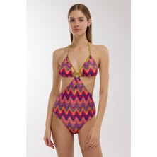 Ayyıldız 5211 Pembe Simli Mayokini