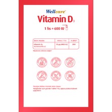 Wellcare Vitamin D3 600 IU 5ML
