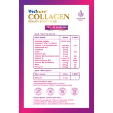 Wellcare Collagen Beauty Boost Plus 10.000 mg Karpuz & Nane Aromalı Likit Form - 30 Tüp & 30 Silisyum Kapsül