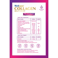 Wellcare Collagen Beauty Boost 5.500 mg Karpuz & Nane Aromalı Likit Form - 30 Tüp & 30 Silisyum Kapsül