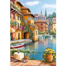 Marsilyan- Kanvas Şirin Kasaba 2 Sayılarla Boyama Seti  Kasnaklı