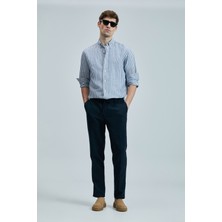 Lufian Keten ve Pamuk Karışımlı Slim Fit Normal Bel Düz Paça Chino Pantolon Erkek Pantolon 111190352