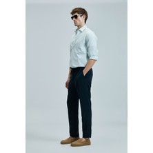 Lufian Keten ve Pamuk Karışımlı Slim Fit Normal Bel Düz Paça Chino Pantolon Erkek Pantolon 111190352