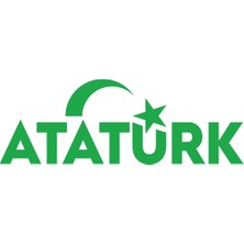 Atatürk Yazısı ve Ayyıldız STICKER17X17 cm Yeşil