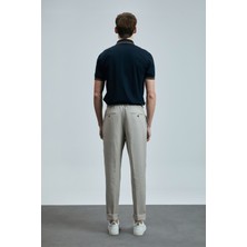 Lufian Keten ve Pamuk Karışımlı Slim Fit Normal Bel Düz Paça Chino Pantolon Erkek Pantolon 111190352