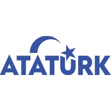 Atatürk Yazısı ve Ayyıldız STICKER17X17 cm Mavi