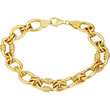 Ataç Halkalı 14 Ayar Sarı Altın Bileklik