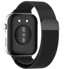 Huawei Watch Fit 4 Uyumlu Hasır Örgü Metal Kordon