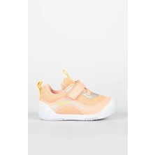 Vicco Burdu Kız Bebe Pudra İlk Adım Ayakkabı Tekstil Malzeme Kaydırmaz Taban