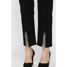 Paça Yırtmaçlı Likralı Kadın Jean Kot Pantolon P-00010997