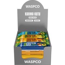 Waspco Yüksek Protein Bar 50g Karma Kutu 12 Adet (4 Çeşit)