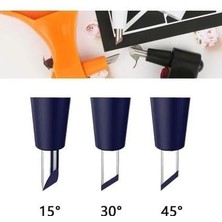 3 Başlıklı Dönmeli Hassas El Kesici Kalem – 15° 30° 45° Açılı Craft Cutter | 3D El Sanatları ve Vinil Kesim Aracı Gri