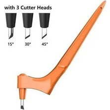 3 Başlıklı Dönmeli Hassas El Kesici Kalem – 15° 30° 45° Açılı Craft Cutter | 3D El Sanatları ve Vinil Kesim Aracı Beyaz