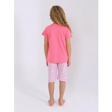 Kız Çocuk Kısa Kollu Kapri %100 Pamuklu Pijama Takımı More Fun