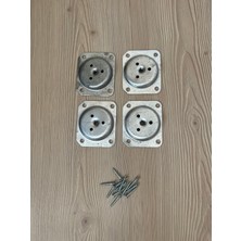 Hamadex 38 cm Ham Ahşap Konik Ayak Seti (4 Adet) | Masa, Sandalye, Sehpa ve Mobilya Ayağı | Montaj Aparatları Dahil