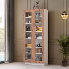 Kitaplık, Lotus Kitaplık, 2 Kapaklı Cam Kapaklı Kitaplık