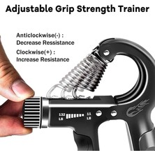 Sayaçlı Bilek Güçlendirme Yayı 5-60 kg Siyah