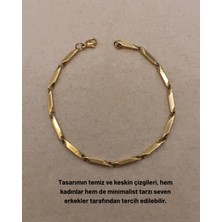 Hazemy Altın Kaplama Özel Tasarım Bileklik