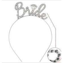 Bkmc Party Taşlı Metal Bride Taç Kristal Parlak Taşlı Bride Taç Bekarlığa Veda Partisi Tacı