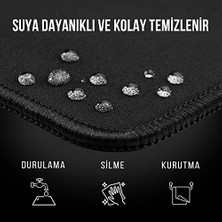 Pro Black Edition - Dikişli Kenar 90X40 ve 120X60 cm Oyuncu Gaming Mouse Pad (Siyah, 70X30 Cm)