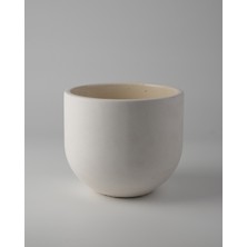 Dekoratif Beton Saksı - Orta Boy Yuvalak - 15X14CM 2l