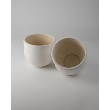 Dekoratif Beton Saksı - Orta Boy Yuvalak - 15X14CM 2l