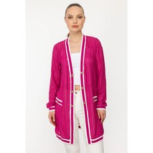 36930 Onteks Uzun Ribanalı Dantel Hırka