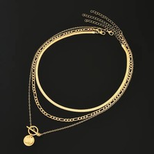 3 Lü Italyan Zincirli Kolye Set