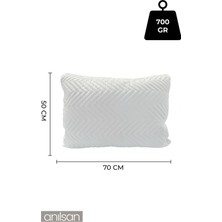 Anılsan 2'li Klimalı Ortopedik Yastık - Yumuşak ve Hava Kanallı 50 x 70  cm , 700 gr Premium Silikon