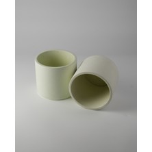 Dekoratif Beton Saksı - Orta Boy Silindir - 13X15CM - 2 Litre