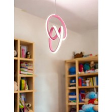 St Aydınlatma Feliz Çocuk Odası Pembe Modern LED Avize