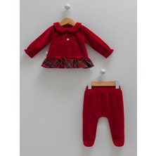 Kıpırık Baby Kıpırık Babyyılbaşı Temalı Kız Bebek-Çocuk Kadife 2'li Takım ve Şapka
