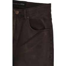 Hacker Fistan Store Erkek Kahverengi Yüksek Bel Rahat Kesim Boru Paça Büyük Beden Jean Pantolon