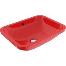 Bocchi Scala Tezgah Altı Lavabo Parlak Kırmızı 1006-019-0125