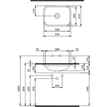 Bocchi Scala Tezgah Altı Lavabo Parlak Kırmızı 1006-019-0125