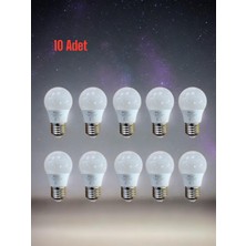 Ed-Son, (10 Adet) 5 W A45 (Globe) LED Ampül, E27 Duy, 6500 K (Beyazışık), 3000 K  (Günışığı Işık), Iç Mekan Dekoratif Ampül