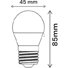 Ed-Son, (10 Adet) 5 W A45 (Globe) LED Ampül, E27 Duy, 6500 K (Beyazışık), 3000 K  (Günışığı Işık), Iç Mekan Dekoratif Ampül