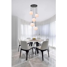 Mylights  Modern  Sarkıt Avize  Beşli  Avize  Sarkıt Spor  Avize Opal Camlı   Salon Avize