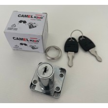 Camel King 36 mm Dolap ve Çekmece Kilidi - Anahtarlı Metal Gövde (2 Paket- 2 kilit + 4 anahtar)