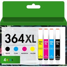 HP 364XL 4 Renk Muadil Kartuş Seti ( Siyah,mavi,sarı,kırmızı )