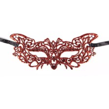 Kırmızı Dantel Masquerade Maskesi 9 No