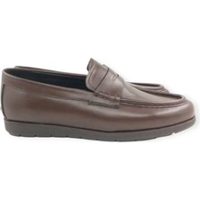 10425LZT54 Erkek Günlük Loafer Kahverengi Anilin