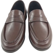 10425LZT54 Erkek Günlük Loafer Kahverengi Anilin