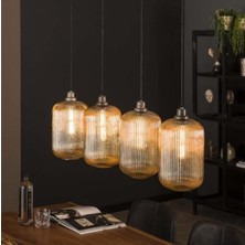 Mylights Balcam Dörtlü Sarkıt Mutfak Adası Kafe Otel Restaurant AVM 120 cm Gövde Vintage Sıralı Masa  Üstü Avize(CAM RENKLERİ MEVCUT) 