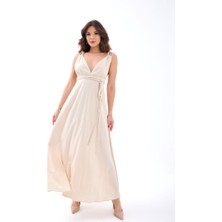 Vibe Unico 7409 Elbise-Bej