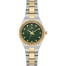 Ferro Sarı ve Gümüş Çelik Kordon Kadın Kol Saati FL43014A-D6