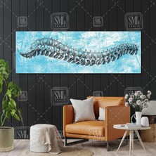 Insan Omurgası Iskelet Kemik Bel Kemiği  Ortodonti Doktor Yatay Panaromik Kanvas Tablo