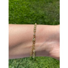 Xuping Xp 14K Altın Renk Kaplama Hediyelik Suya Dayanıklı Kadın Bileklik 17 cm 19 cm Ayarlanabilir
