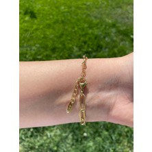Xuping Xp 14K Altın Renk Kaplama Hediyelik Suya Dayanıklı Kadın Bileklik 17 cm 19 cm Ayarlanabilir
