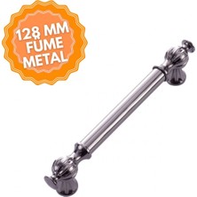 Ebrar Füme 128 mm Kulp Lüks Country Mutfak Mobilya Dolap Çekmece Kulpu